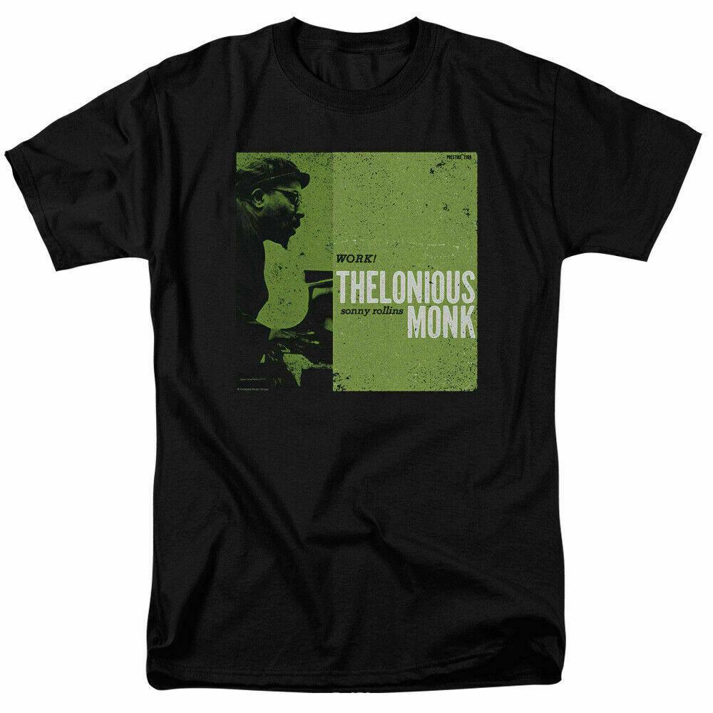 Thelonious Monk Work T Shirt Licensed Jazz Pianist Composer Bebop Music Black XL