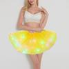 Fusta cu LED pentru femei Mini fusta plisata luminoasa Talie elastica stea paiete A-line tiv larg Dantela Club Dance Party Performance Fusta scurta