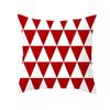 Housse de coussin géométrique rougeHousse d'oreiller Décoration Canapé Polyester Maison