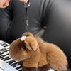 Rex Rabbit Fur Horse Keychain Pendant - Cute Unicorn Plush Bag Charm Gift