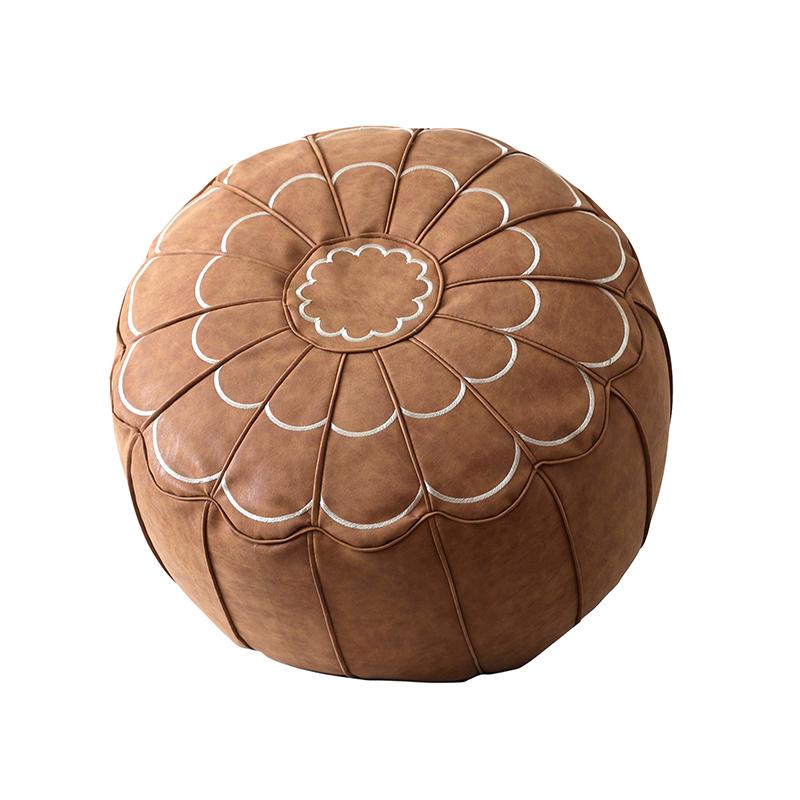 Подушка из марокканской кожи чехол для пуфа из искусственной кожи ненабитый пуф подушка для медитации футон подставка для ног домашний декор чехол для подушки 16649₽