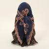 New Embroidery Lace Veil Scarf Lace Square Bandanas Style Embroidery Floral Headband Net Breathable Hijab Through Headscarf Wrap