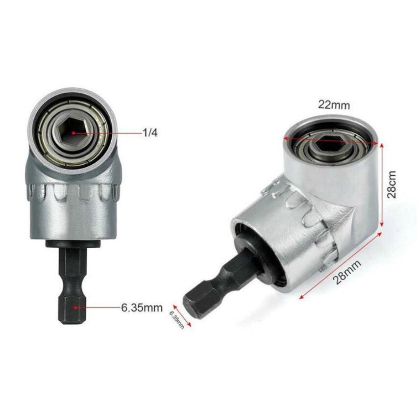 Impact Drill Driver Bit Set Extension Socket Adapter Hex Shank Right Angle