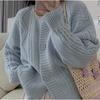 Soft waxy short cardigan women's autumn new round neck loose thickened twist knitted sweater jacket
