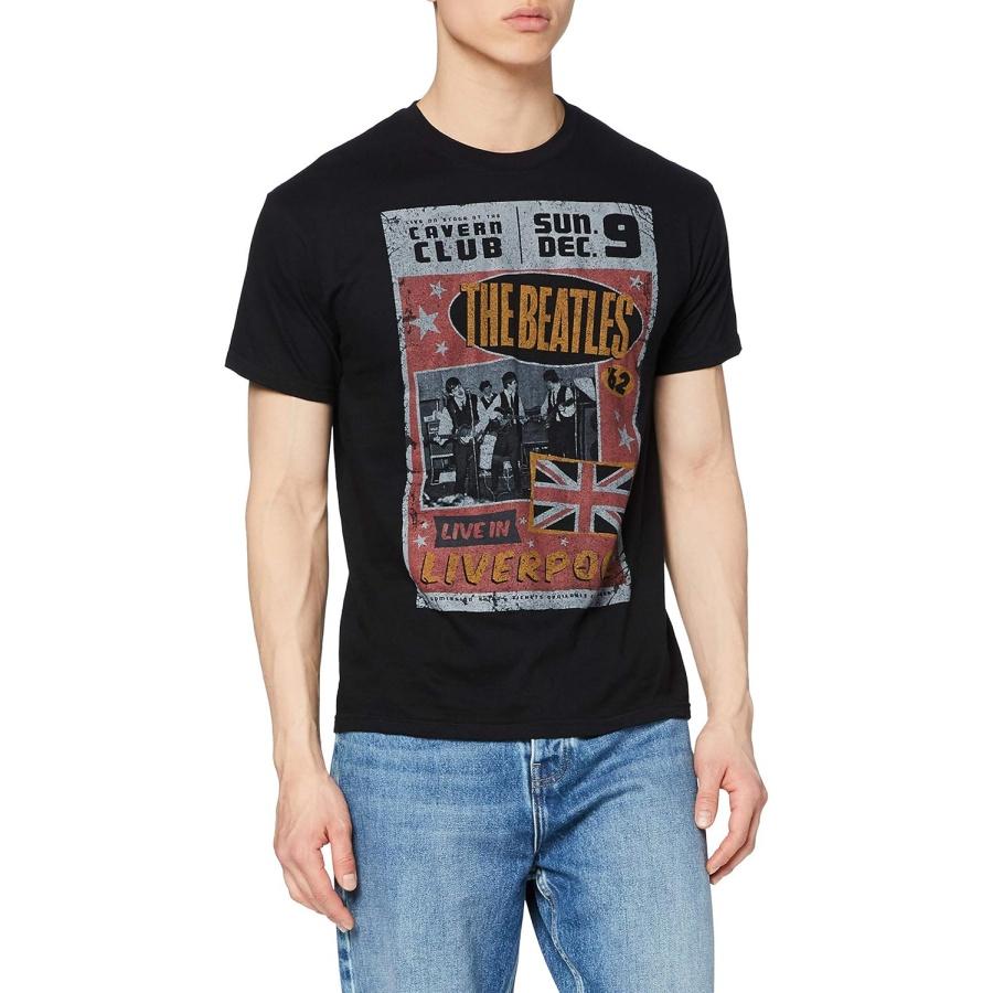 Мужская футболка Beatles Live in Liverpool Черная XXXXXL разноцветный