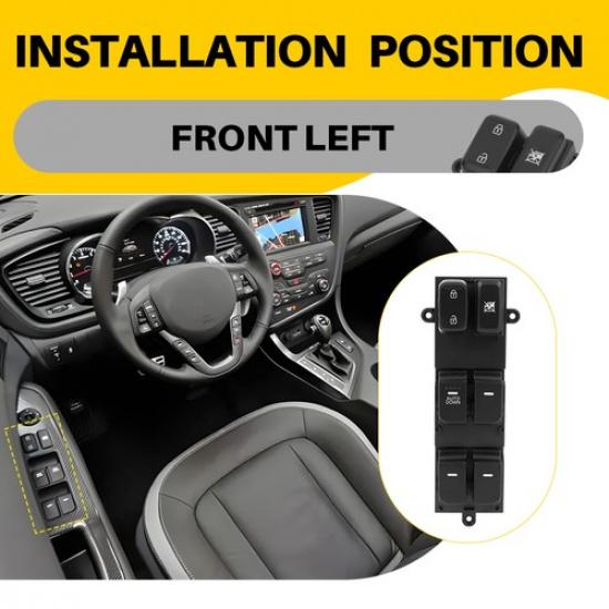 For Kia Optima 2011 2012 2013 Front Left Master Door Window Switch DWS1979 EOA