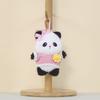 Plush Panda Keychain With Cotton Filling For Backpack Decor And Gift