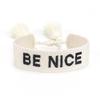 European & American Cross-border Embroidery Bracelet | Handmade Tassel & Letter Logo
