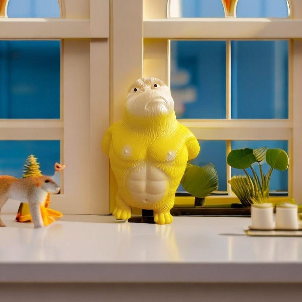 Yellow Squeeze Vent Gorilla Slow Rebound Soft Glue Gorilla Toys  Children Toys