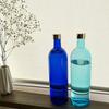 720ml Glass Wine Bottle, Assorted Colors (Blue/Aqua Blue, 2 Bottles Each), Storage, Refill, Made In Japan, Blue Bottle GLASS BOTTLE SK720PGBB4