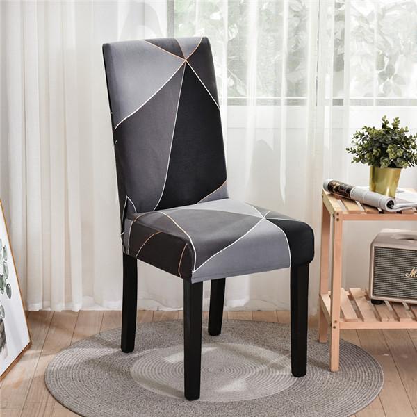 Spandex Chair Covers Elastic Geometric Dining Chair Slipcover Case Stretch Seat Cover For Wedding El Banquet Dining Room