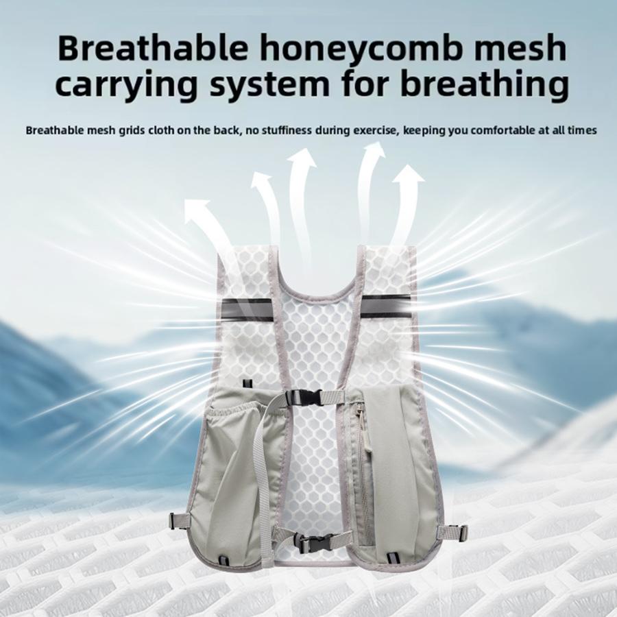 For Biking Running Storage Vest Lightweight Running Vest Reflective Hydration Water Chest Pack With Phone Storage Pocket
