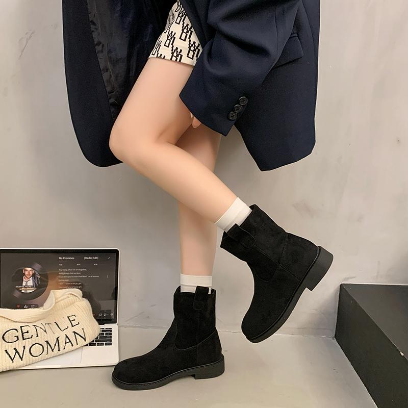 Fashion 2024 Winter New Style Retro Trendy Fashion Comfortable Thick Bottom Super Soft Velvet Sleeve Skinny Boots for Women