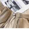 Men's Winter PU Leather Cotton Padded Jacket - Warm, Loose, Versatile Outerwear in Solid Color