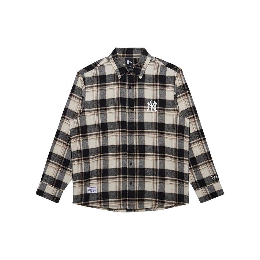New Era Shirts Unisex Black Lapel Moderate Shirt 13350855