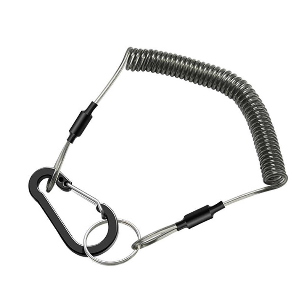 Twisted Fishing Missed Rope Anti Loss Fishing Coiled Lanyard Climbing Buckle Rope  Climbing