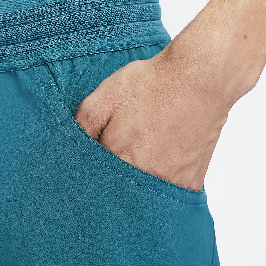 New Nike RAFADri-FIT ADV SS24 Tennis Bottoms Men's Crystal Hole Water Duck Cyan DV2882-381