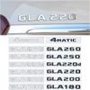 Car Tail Trunk Letters Logo Emblem Badge Sticker For Mercedes Benz GLA Class 4MATIC X156 H247 45 GLA250 GLA200 GLA220d GLA250e