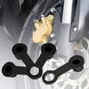4 Pcs Rubber Brake Bleed Nipple, Keenso Brake Bleeder Screw Bleed Nipple Dust Cover With Keeper for 8mm Motorcycle Motorbike Black