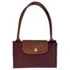 Longchamp Le Pliage Logo Snap Closure Recycled Polyamide Canvas Shoulder Bag Medium Women Shoulder Bag Burgundy 2605089P87