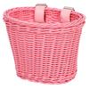 Kids Bike Front Basket Waterproof Plastic Woven Bike Basket Childrens Bicycles Handlebar Basket Easy to Install