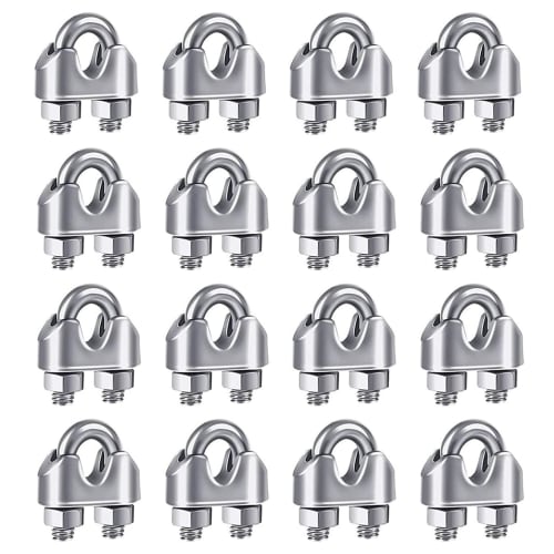 Doshu Wire Clip Clamp (M2) - Fits M2, M3, M4, M5, and M6 Rope Types, Includes Storage Case, SUS304 2mm Stainless Steel, for Wire Rope Terminals