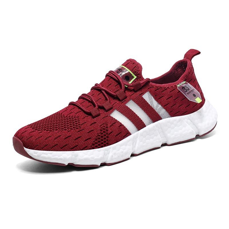 Plus Size Shoes Seventeen Color Couple Popcorn Bottom Men's Shoes Breathable Mesh Peplum Casual Flyweave Sneakers