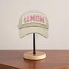(L, Khaki) Women Mother's Day Sun Hat Breathable Sun Protection Letter Embroidery Baseball Hat Holiday Outdoor Travel Cap