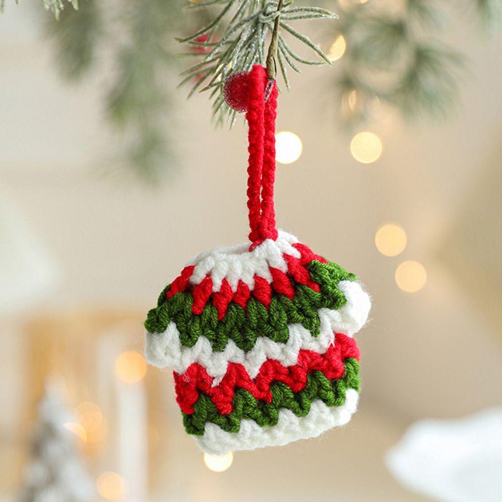 

Cute Woven Christmas Tree Pendant Soft Christmas Gift Hanging Decoration New Year Festival Gifts Style 1