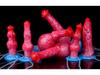Dragon Flame Inflatable Silicone Dildo with Water Spray and Dog Knot Design for Women