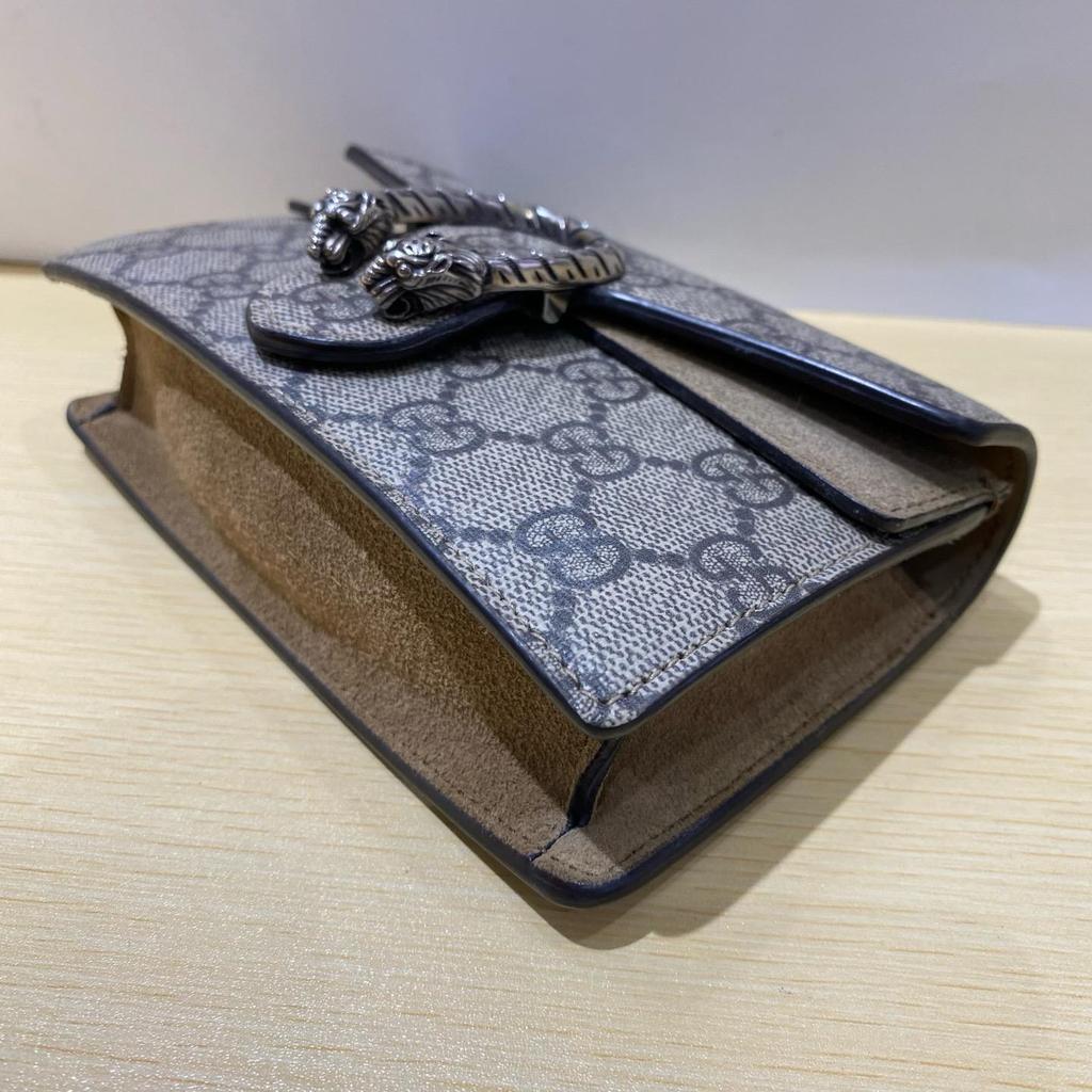 [Pre-Owned] Gucci Dionysus GG Supreme Super Mini Bag 'Beige' - Very Good #356U9P