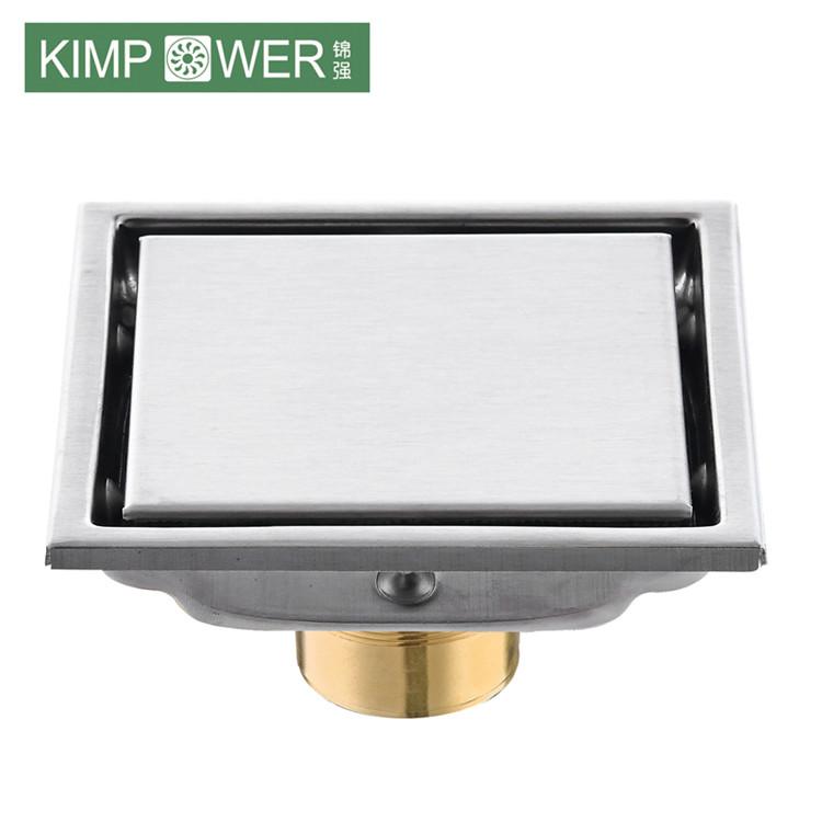 High Quality 4 Inch Sus304 Stainless Steel Square Shower Floor Drain Stainless Steel