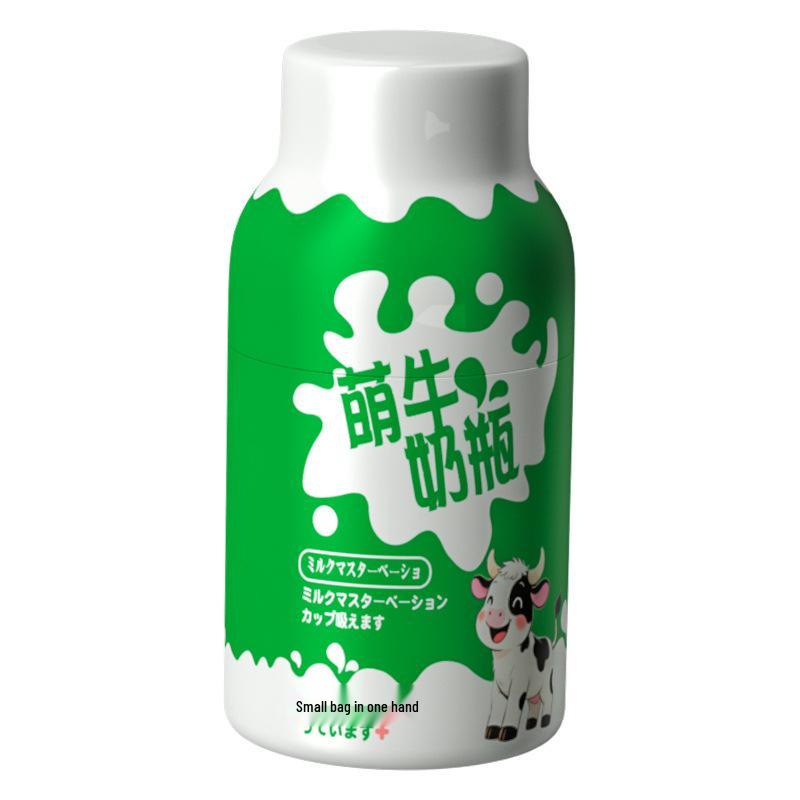 Anime-Inspired Male Masturbation Cup: Cute Milk Bottle Airplane Design
