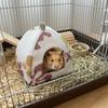 Breathable Hamster Cool Nest Wear Resistant with Cooling Mat Pet Cave Nest Cozy Non-Slip Hamster Hiding House for Small Pet