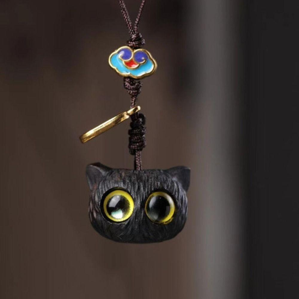 

Цепочки для мобильных телефонов Шнурок для мобильного телефона Сандаловое дерево Кот Подвеска для телефона Кот удачи Брелок Cat