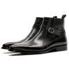 Autumn and Winter New High-top Shoes British Medium Tube Chelsea Boots First Layer Cowhide Leather Boots Trendy Men's Shoes