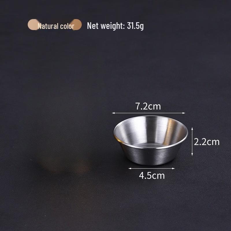

ZISIZ 304 Stainless Steel Three-Compartment Sauce Dish Set