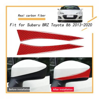 Fit For Subaru BRZ Toyota 86 2013-20 Side Rearview Mirror Cover Red Carbon Fiber