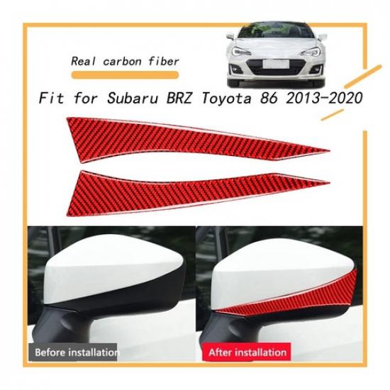

Fit For Subaru BRZ Toyota 86 2013-20 Side Rearview Mirror Cover Red Carbon Fiber