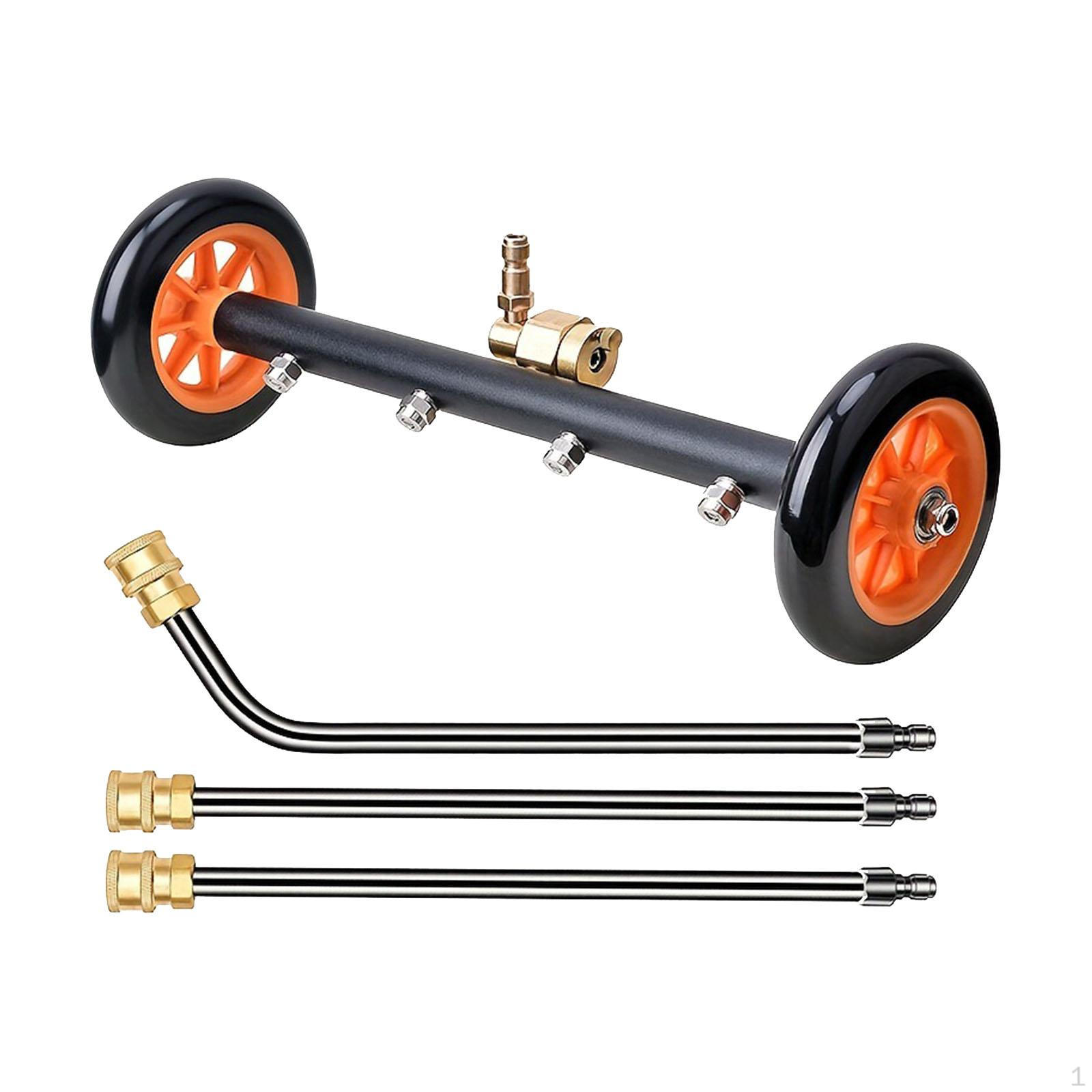 

Pressure Washer Undercarriage Cleaner Car Wash Water Broom with 4 Nozzles Accessories for SUV