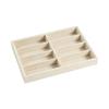 Open Glasses Storage Tray with 8 Separate Compartments, Single-Level Fabric-Covered Layout for Visible Eyewear Storage