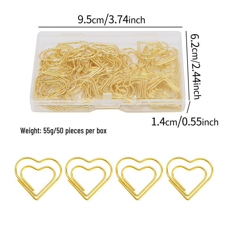 Heart-Shaped Paperclip Box: Creative Mini & Water Drop Office Supplies