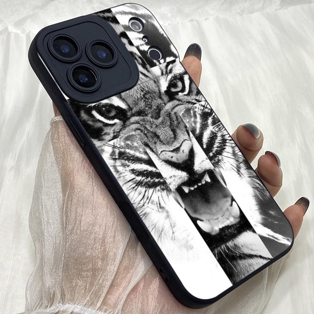 M528 Tiger Lion Cat Angel Eyes Soft Phone Cases for iPhone Samsung Galaxy Xiaomi Rdemi Huawei Honor Infinix Realme OPPO Vivo All Model TPU Case