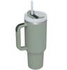 Steel Vacuum Insulated Tumbler Double Wall Vacuum Travel Water Bottle 40oz Insulated Tumbler with Straw Lid and Handle