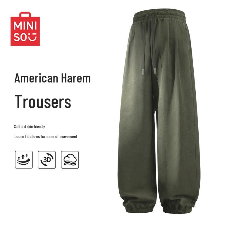 MINISO Men's Loose Fit Jogger Harem Pants