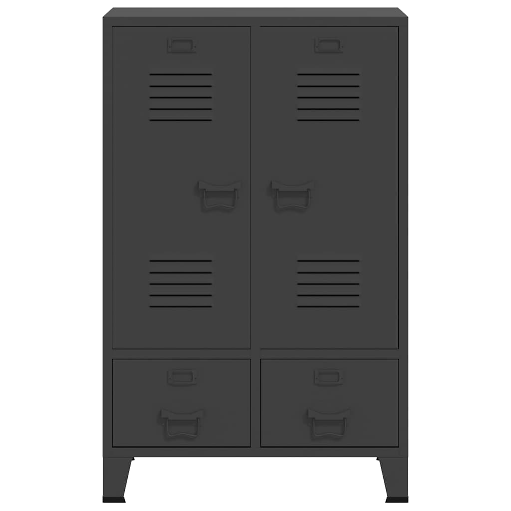 Vidaxl Szafa W Stylu Industrialnym, Antracytowa, 67X35X107 Cm, Stal