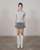 Yeolin Vintage Low Waist Mini Skirt (Charcoal)