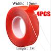 2pc Ultra Thin Transparent Red Film Double Sided Tape With HighTemperature Resistance No Marks Waterproof Adhesion Strong Adhes