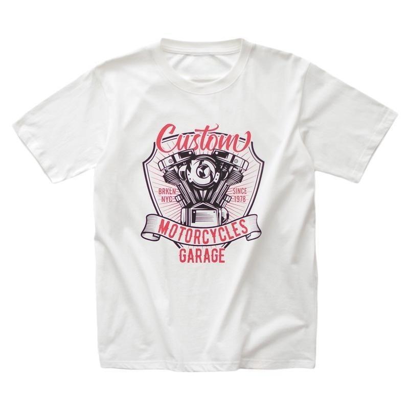 

Mens American Retro Heavy Tshirt Ami Kaji High Quality Cotton Round Neck Locomotive Print Shortsleeved Tshirt Mens Tshirt 3XL