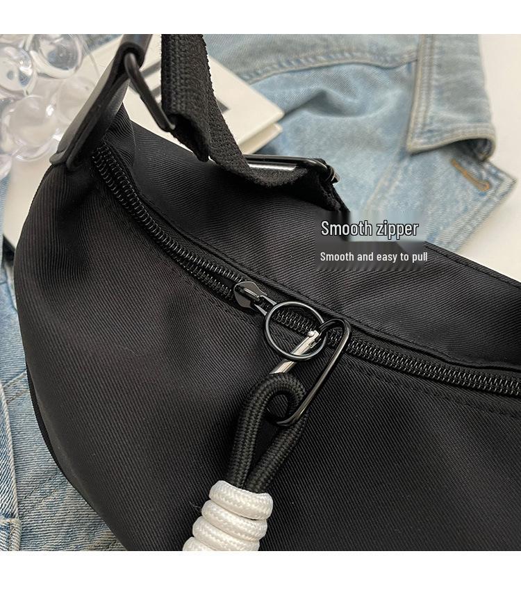 Trendy Korean-Style Nylon Crossbody Dumpling Bag for Women